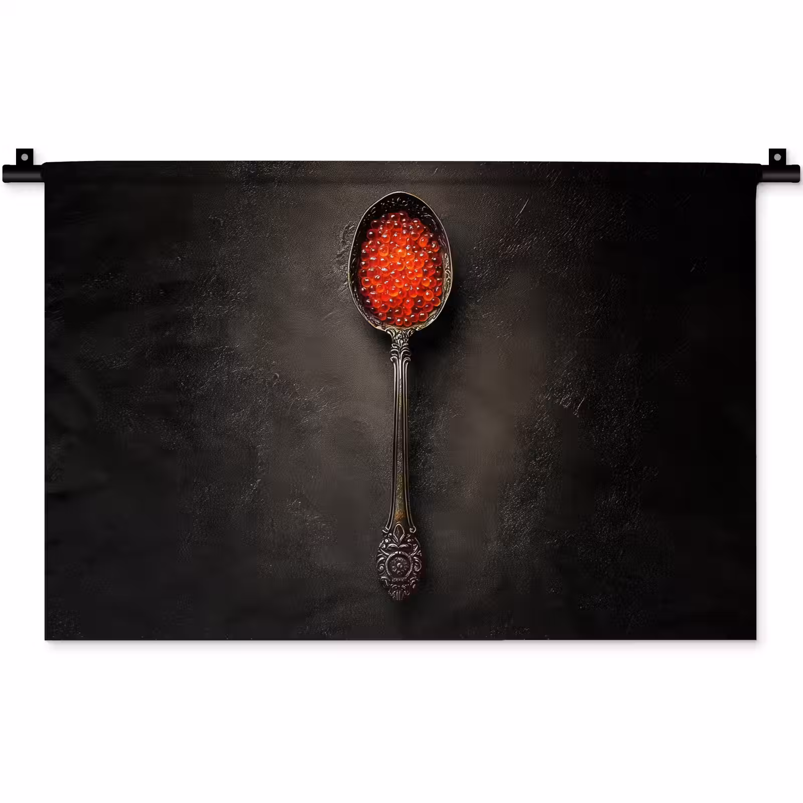 Wandkleed - Zwart - Lepel - Caviar — 1