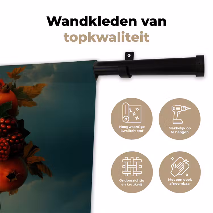 Wandkleed - Vrouw - Granaatappel - Herfst - Zonnebril — 3