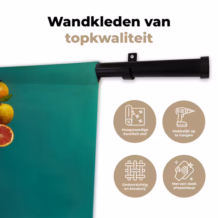 Wandkleed - Vrouw - Hoodtooi - Tropisch - Fruit - Druiven — 3