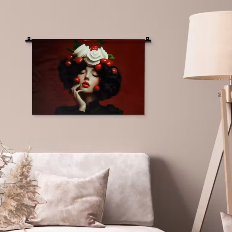 Wandkleed - Vrouw - Kersen - Slagroom — 2