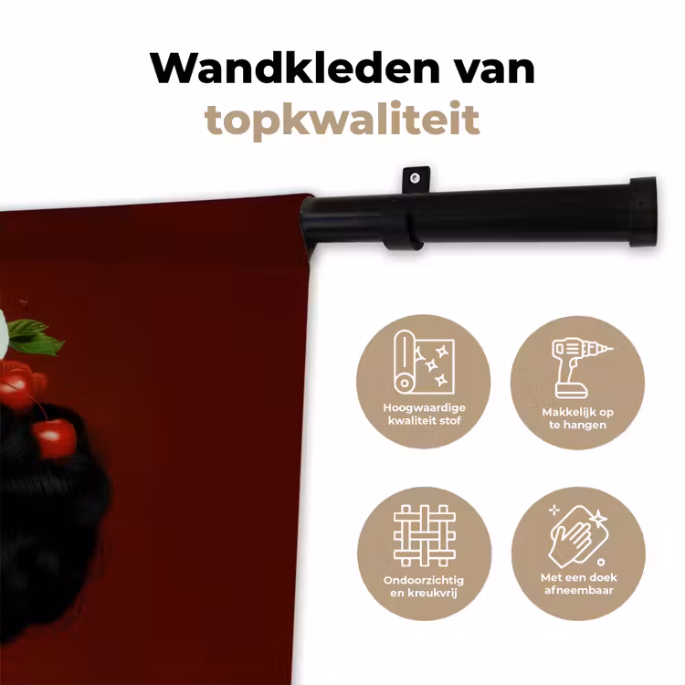 Wandkleed - Vrouw - Kersen - Slagroom — 3