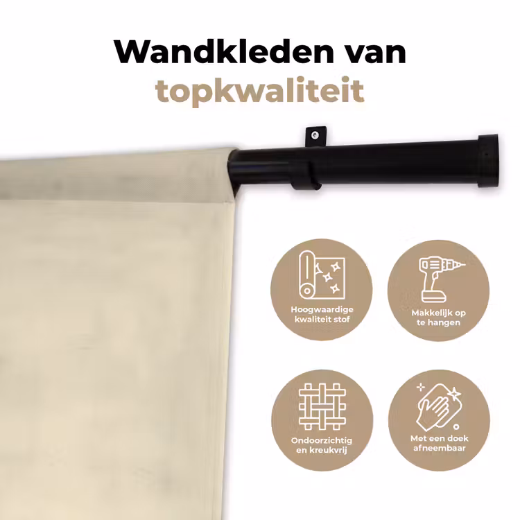 Wandkleed - Zeepaardje - Rood - Fijne details — 3