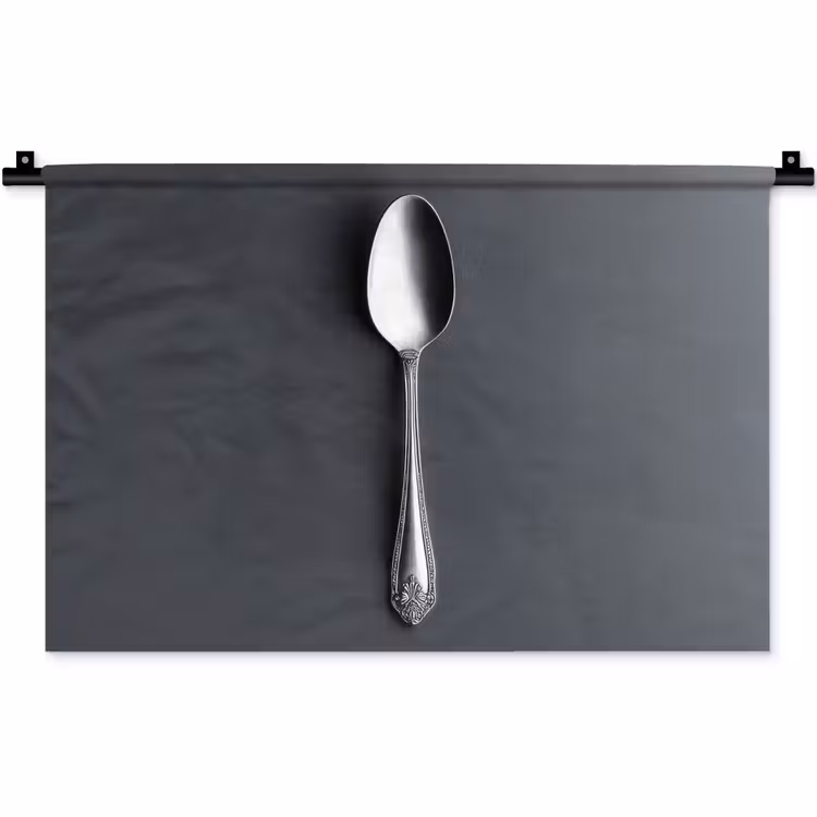 Wandkleed - Zilver - Metaal - Lepel — 1