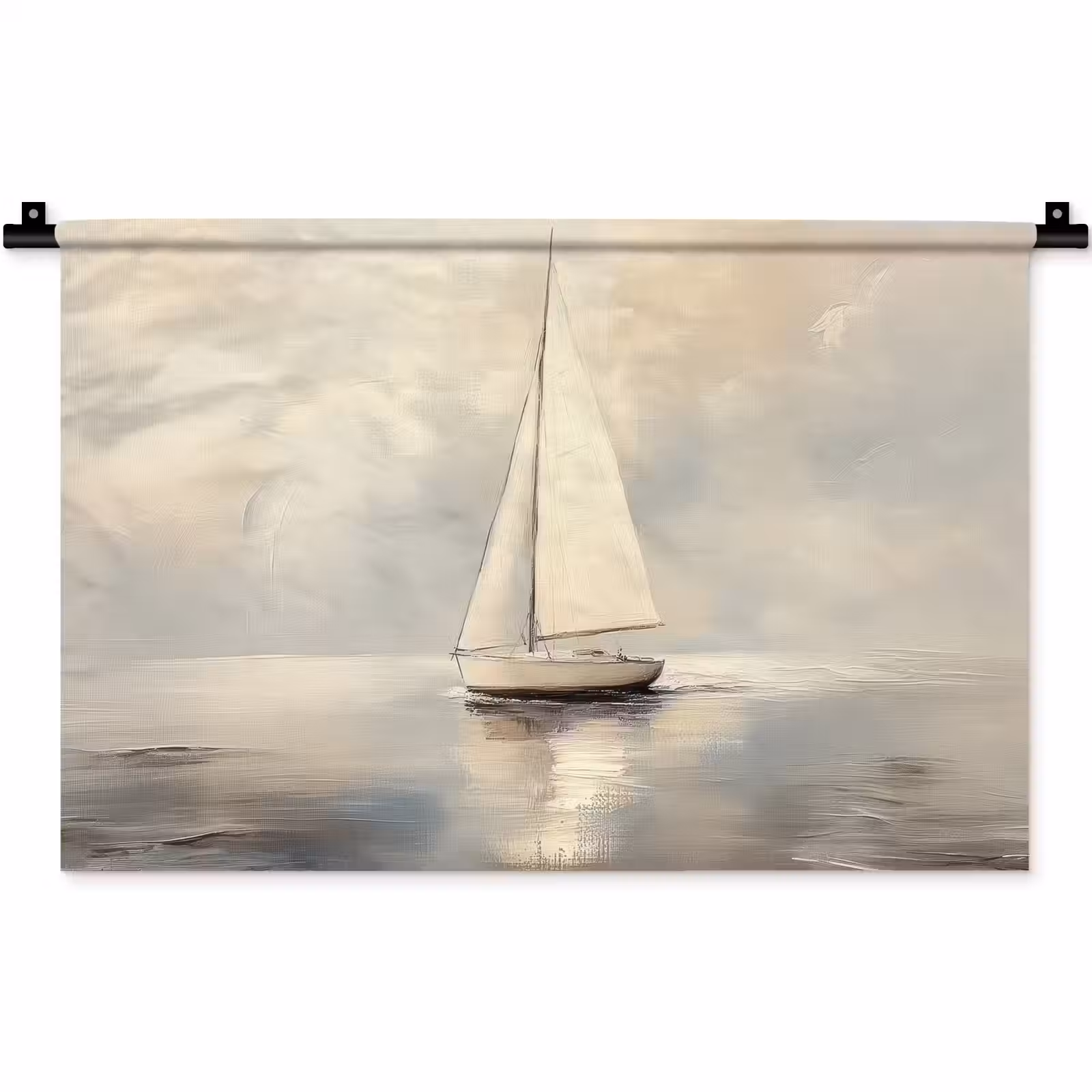 Wandkleed - Zeilschip - Zee - Bewolkt — 1