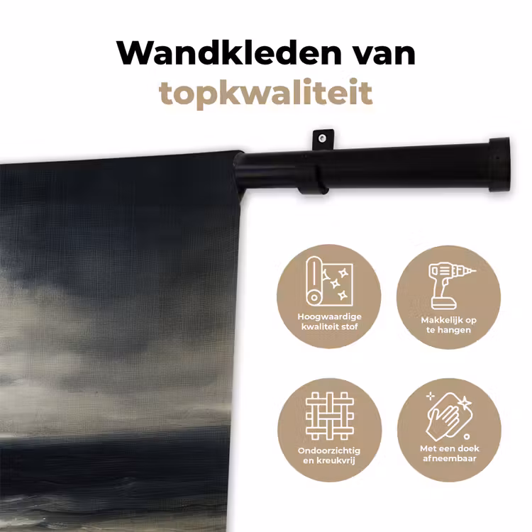 Wandkleed - Zee - Rotsen - Storm — 3