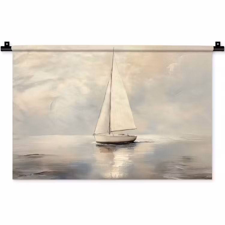 Wandkleed - Zeilschip - Zee - Bewolkt — 1