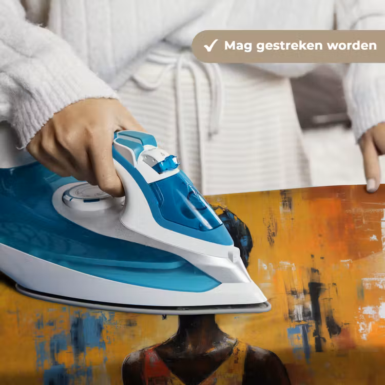 Wandkleed - Vrouw - Ogen - Penseelstreken - Geel — 6