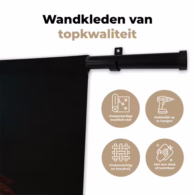 Wandkleed - Vrouw - Portret - Kauwgombel — 3