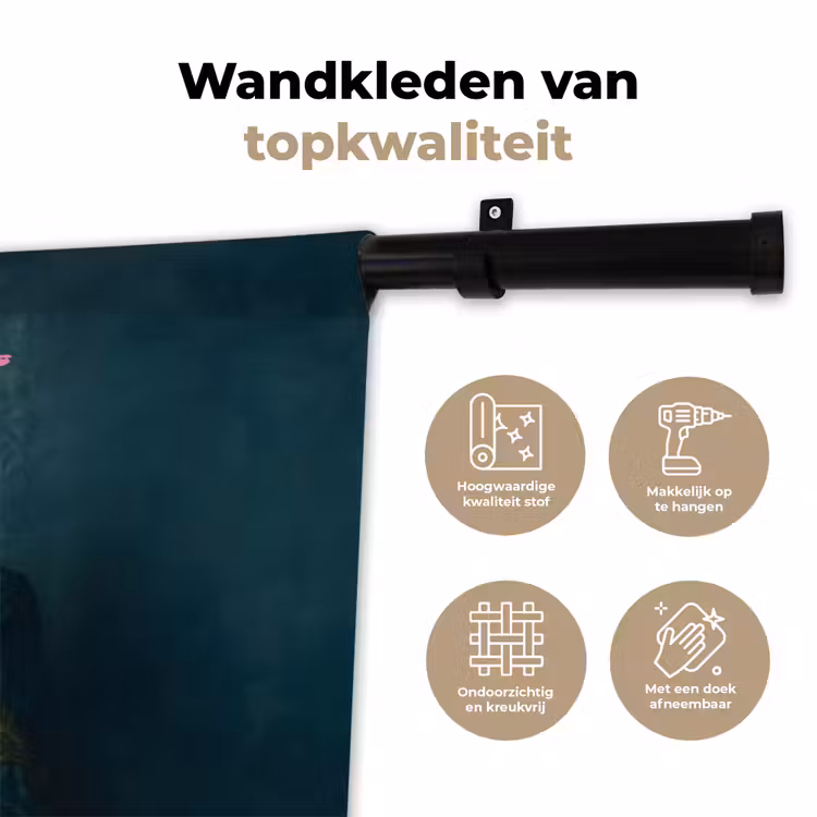 Wandkleed - Vrouw - Portret - Kroon — 3