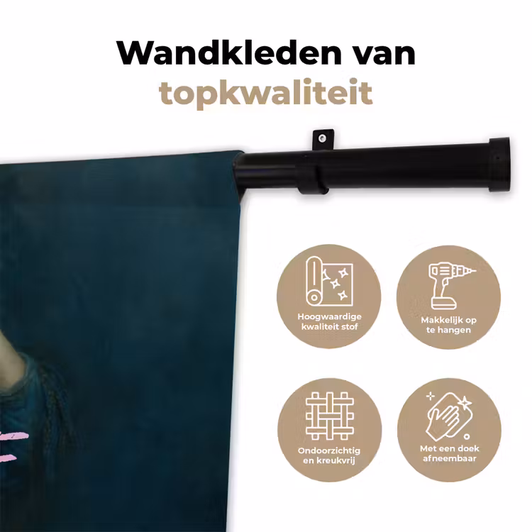 Wandkleed - Vrouw - Roos - Quote — 3