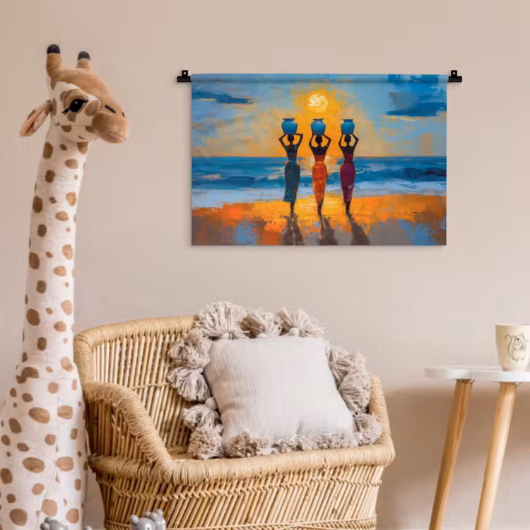 Wandkleed - Vrouwen - Strand - Zondsondergang — 5