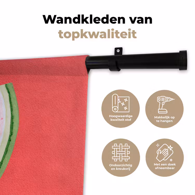 Wandkleed - Watermeloen - Rood - Zomers — 3