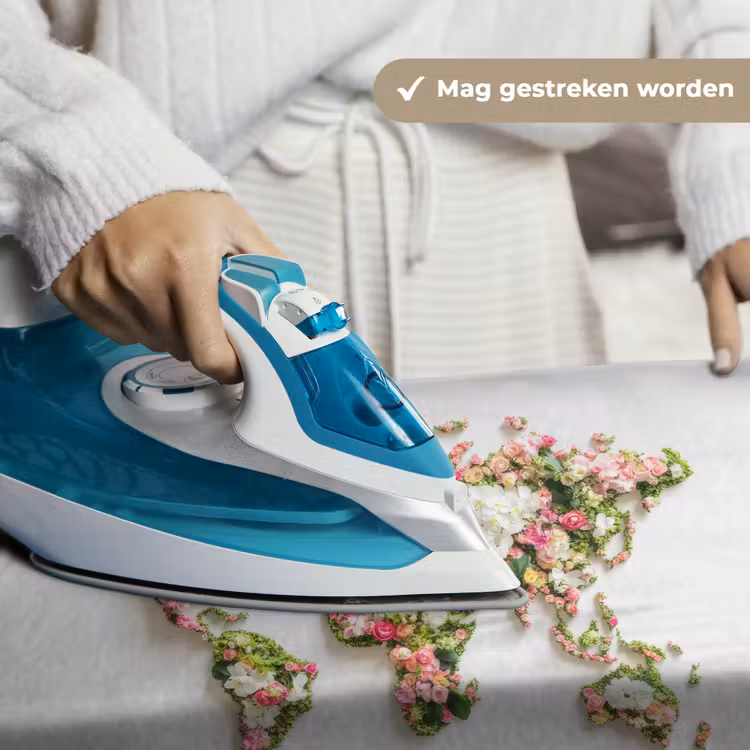 Wandkleed - Wereldkaart - Bloemen - Subtiel — 6