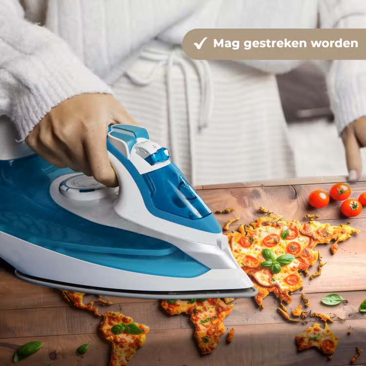Wandkleed - Wereldkaart - Pizza - Houten ondergrond — 6