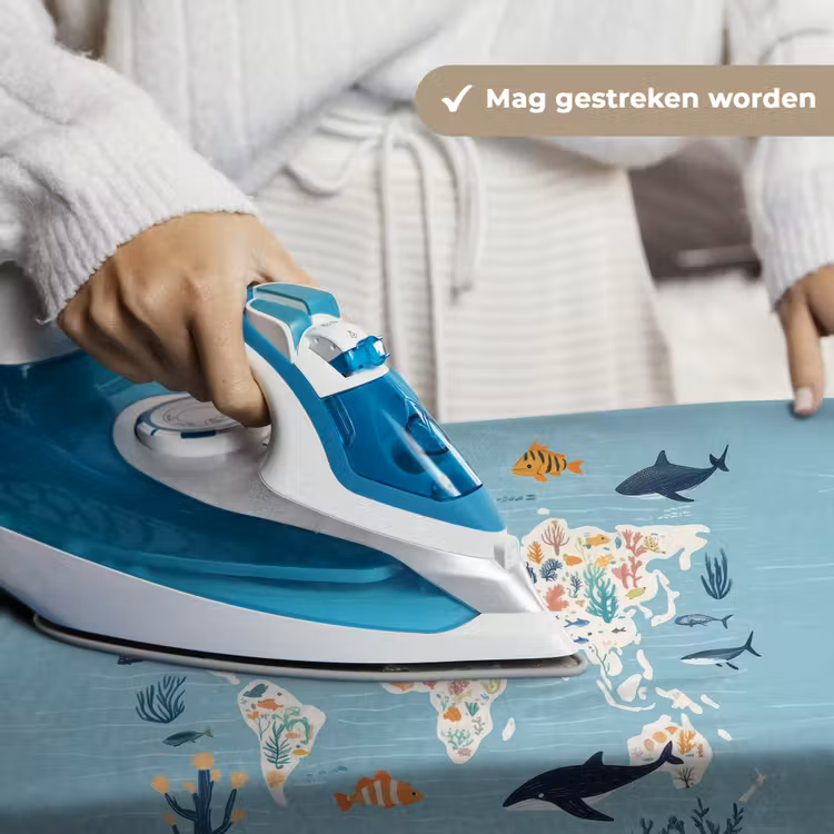 Wandkleed - Wereldkaart - Zeeleven - Blauw — 6