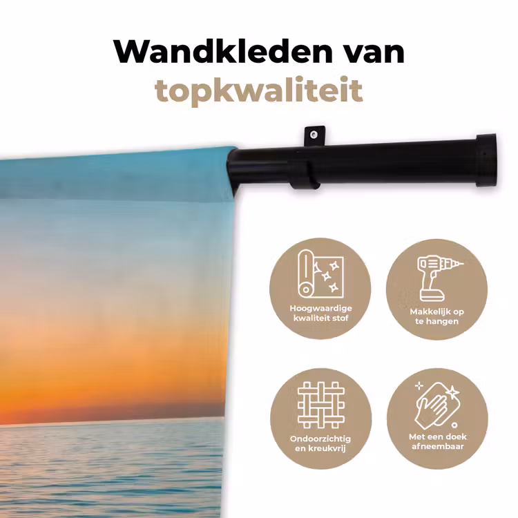 Wandkleed - Zee - Zeilboot - Zonsondergang — 3