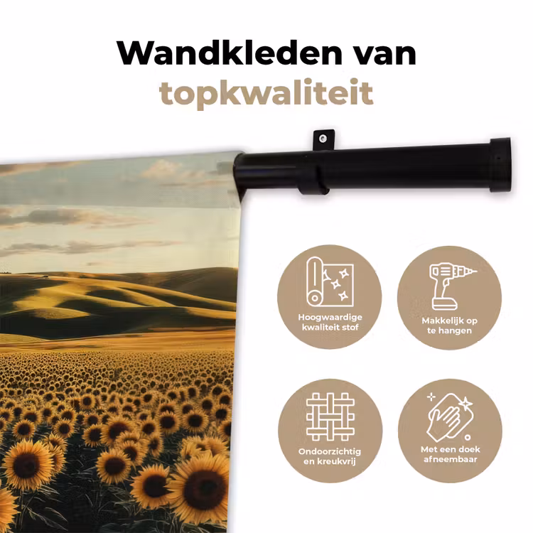 Wandkleed - Zonnebloem - Veld - Windmolen — 3