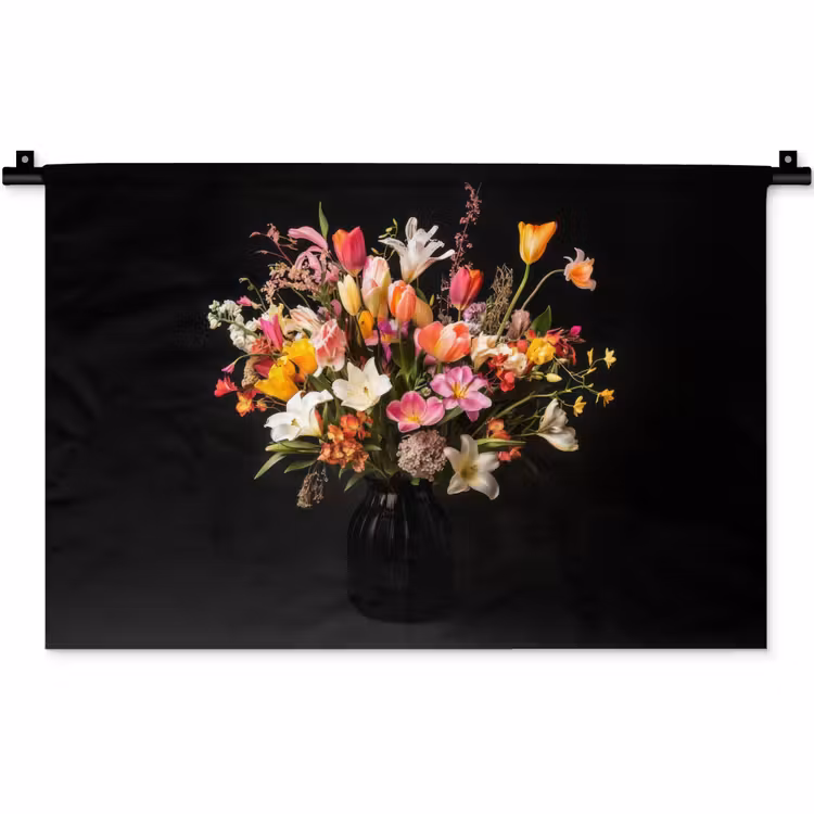 Wandkleed - Vaas - Bloemen - Tulpen — 1