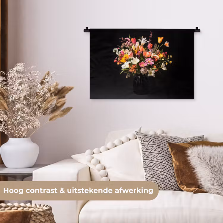 Wandkleed - Vaas - Bloemen - Tulpen — 4