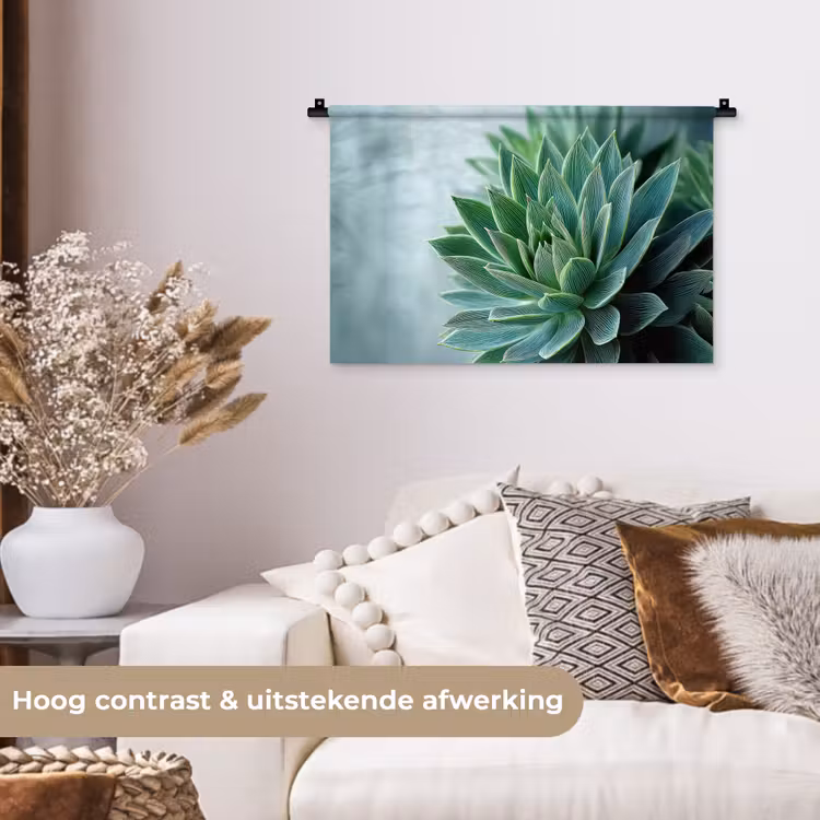 Wandkleed - Vetplant - Bladeren - Groen - Wazig — 4