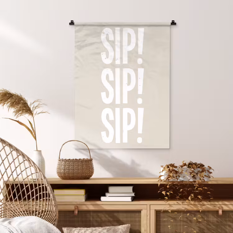Wandkleed - Vintage - Decoratie - Japandi - Wit — 4