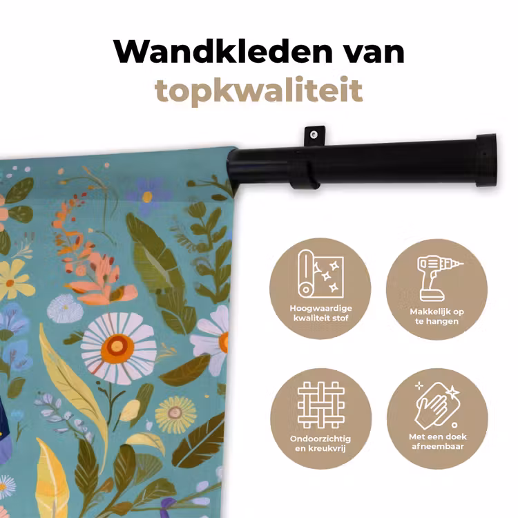 Wandkleed - Vlinder - Sierlijk - Bloemen - Bladeren — 3