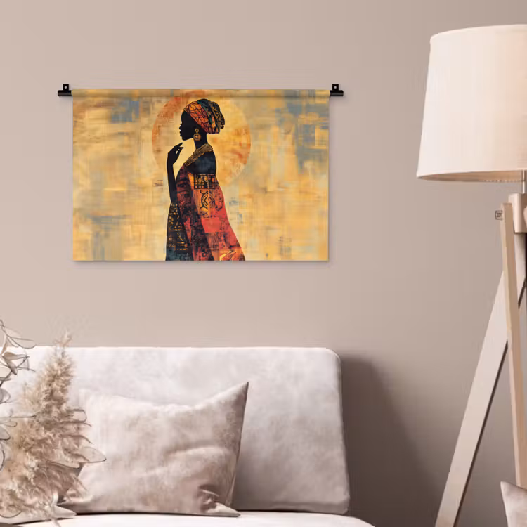 Wandkleed - Vrouw - Silhouet - Patronen - Sierlijk — 2