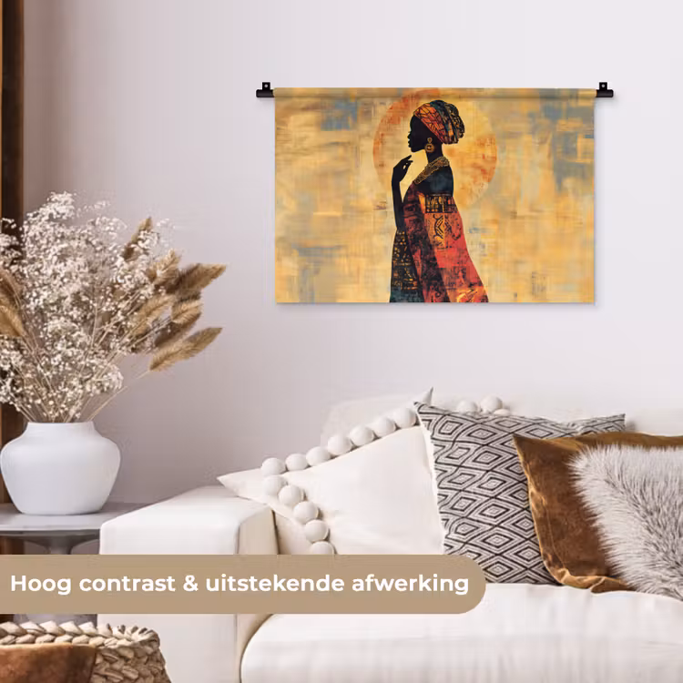 Wandkleed - Vrouw - Silhouet - Patronen - Sierlijk — 4