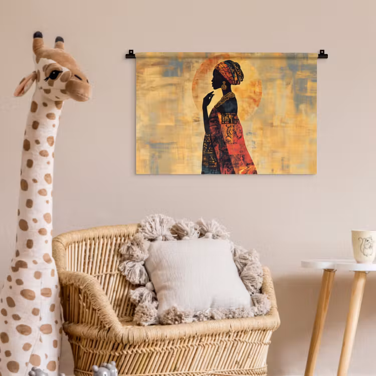 Wandkleed - Vrouw - Silhouet - Patronen - Sierlijk — 5