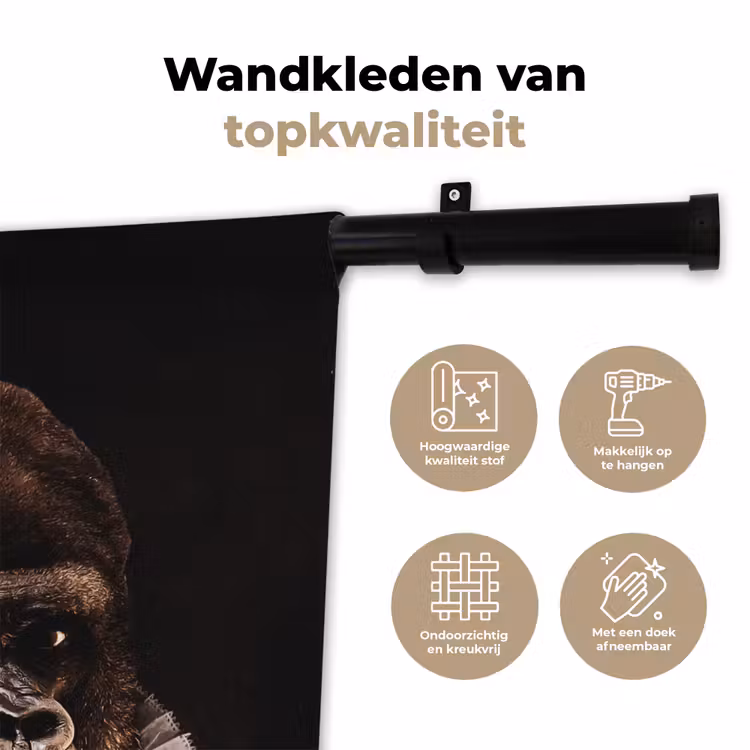 Wandkleed - Willem van Oranje - Adriaen Thomasz - Aap — 3