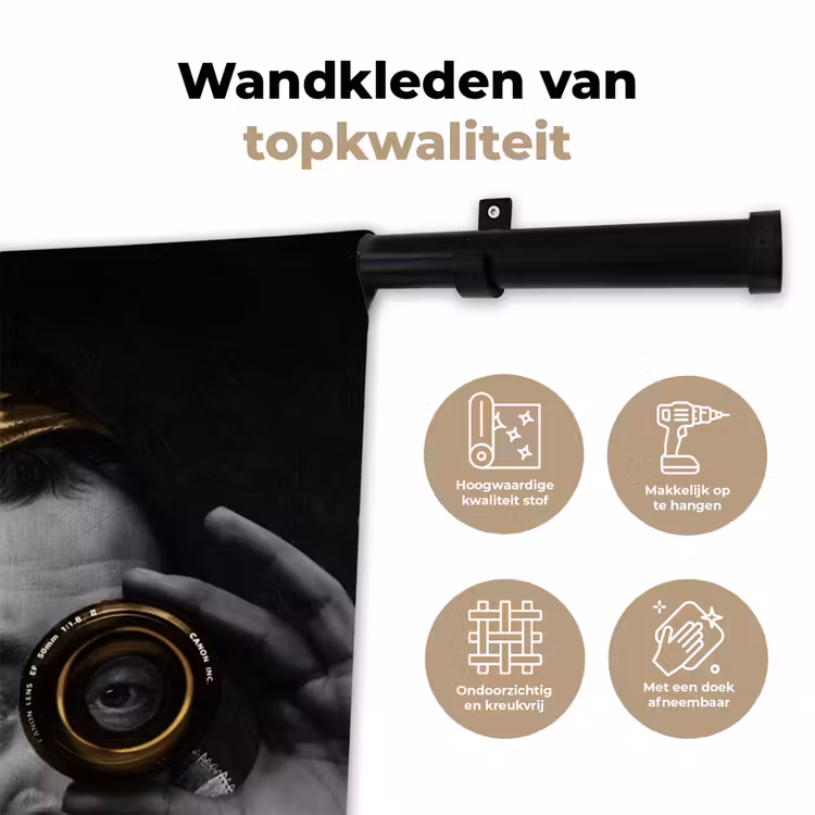 Wandkleed - Willem van Oranje - Adriaen Thomasz - Goud - Lens — 3
