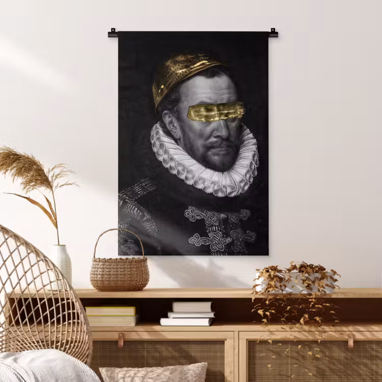 Wandkleed - Willem van Oranje - Adriaen Thomasz - Zwart - Wit — 4