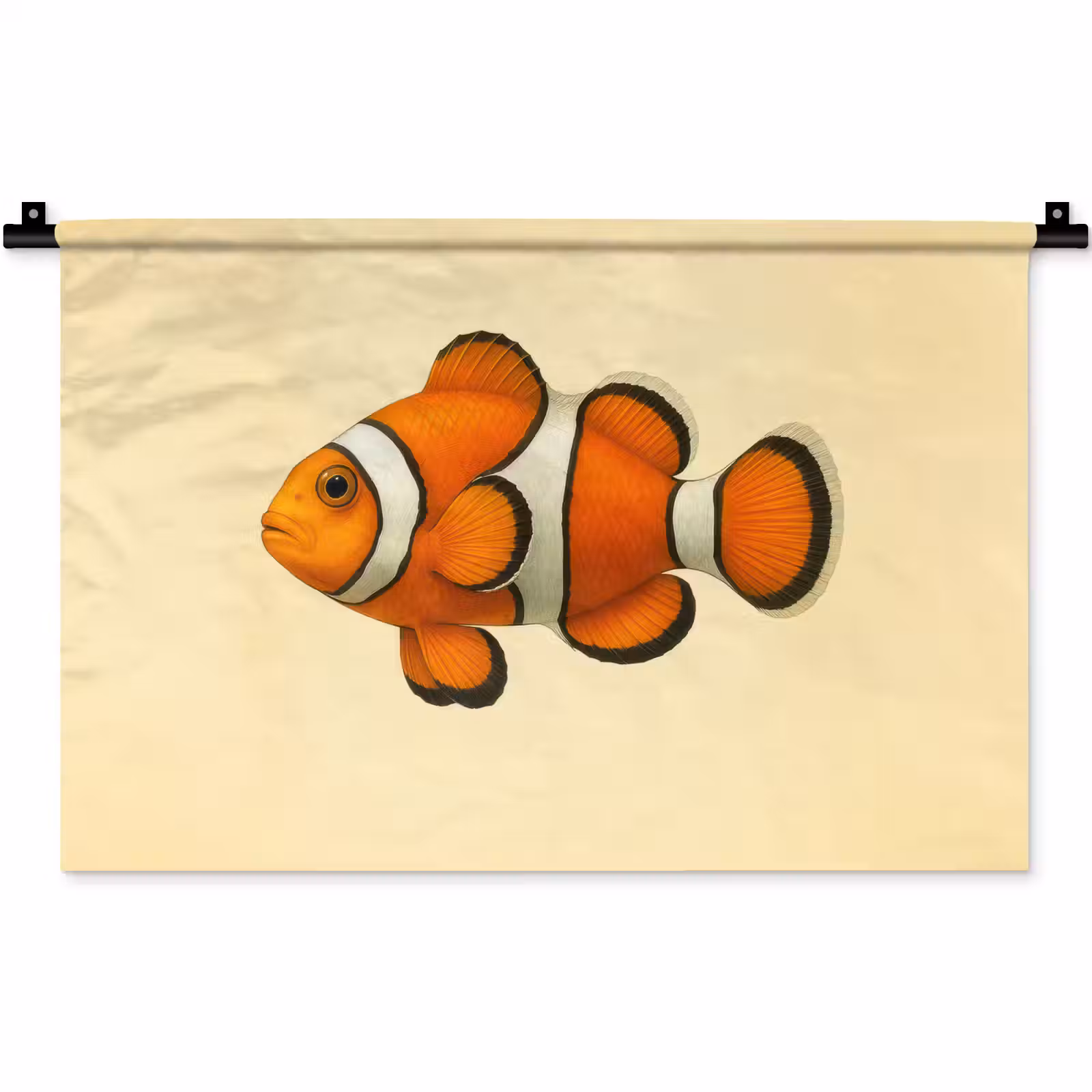 Wandkleed - Vis - Oranje - Strepen — 1