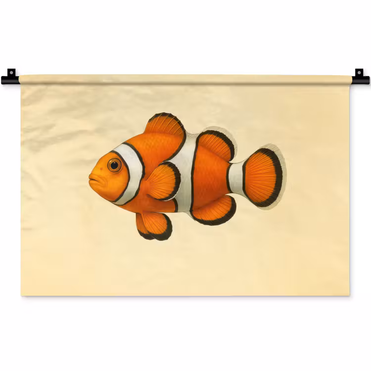 Wandkleed - Vis - Oranje - Strepen — 1