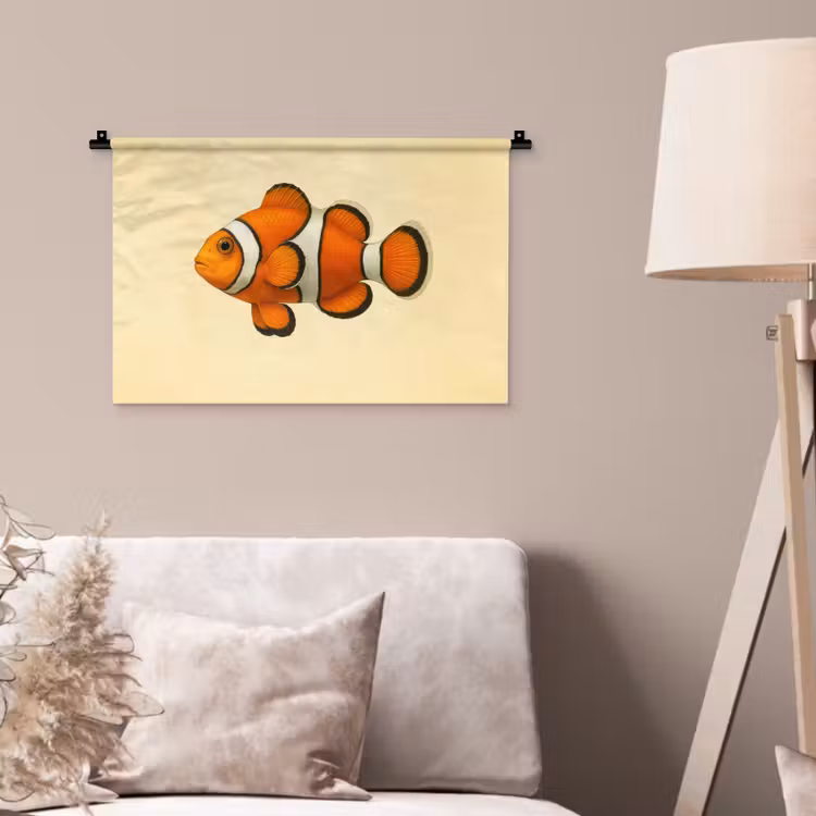 Wandkleed - Vis - Oranje - Strepen — 2