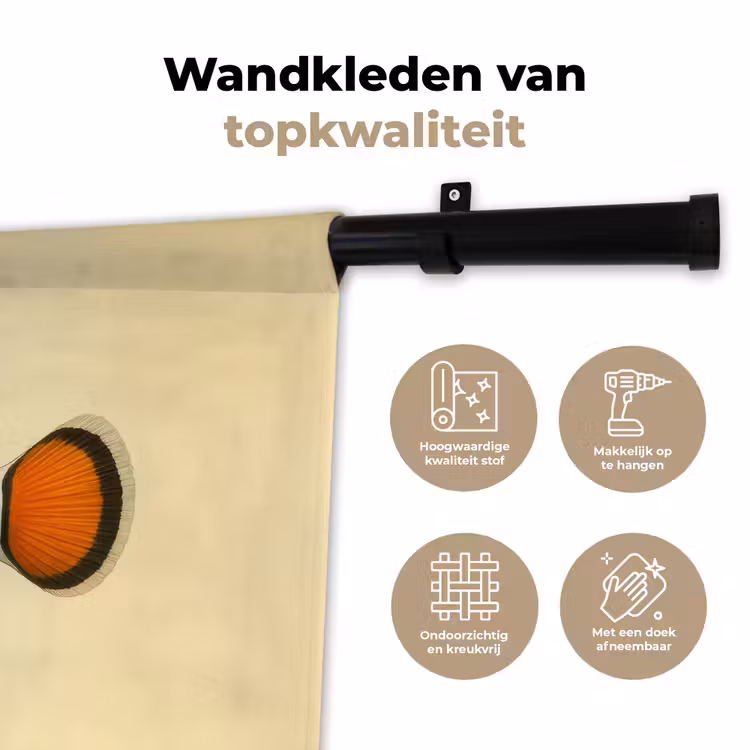 Wandkleed - Vis - Oranje - Strepen — 3