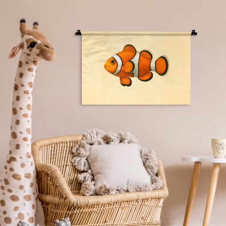 Wandkleed - Vis - Oranje - Strepen — 5