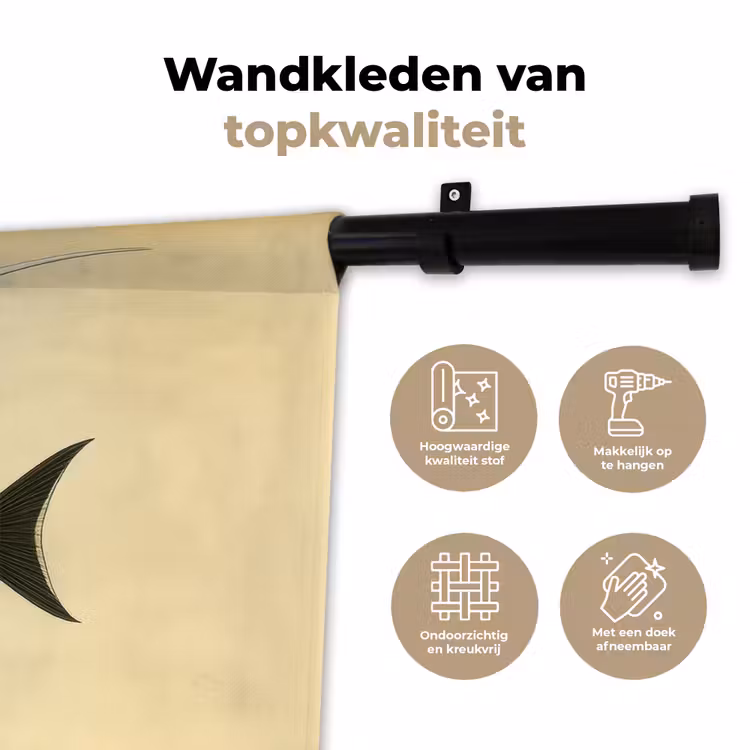 Wandkleed - Vis - Sierlijk - Rugvin - Geel — 3