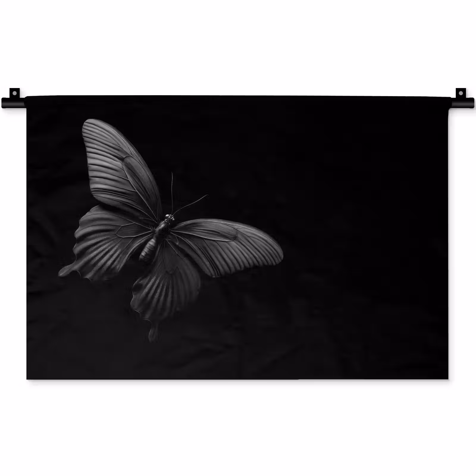 Wandkleed - Vlinder - Zwart - Insect - Dieren — 1