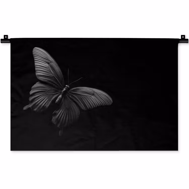 Wandkleed - Vlinder - Zwart - Insect - Dieren — 1