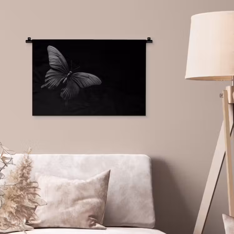 Wandkleed - Vlinder - Zwart - Insect - Dieren — 2