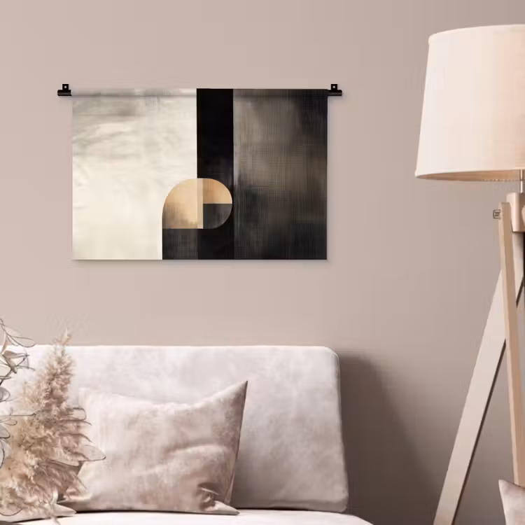 Wandkleed - Vormen - Modern - Zwart — 2