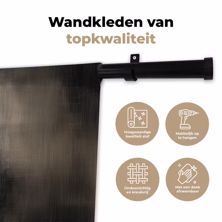 Wandkleed - Vormen - Modern - Zwart — 3