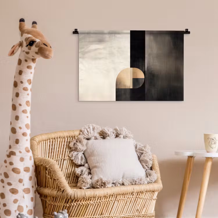 Wandkleed - Vormen - Modern - Zwart — 5