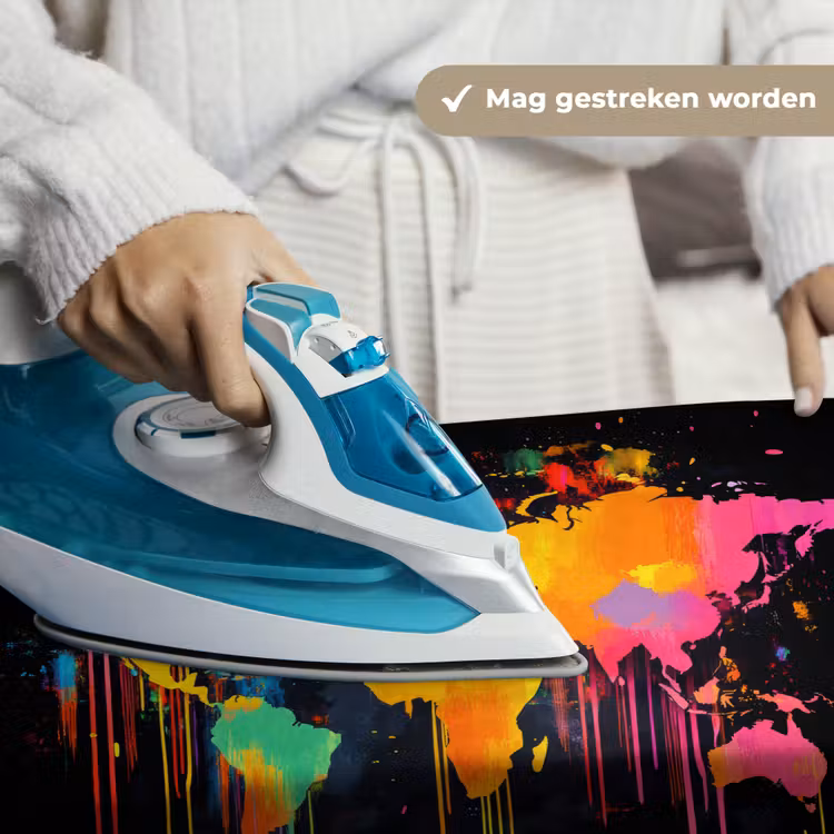 Wandkleed - Wereldkaart - Verf - Kleurrijk - Graffiti - Wereld — 6