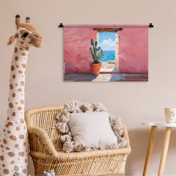 Wandkleed - Zee - Roze - Cactus — 5
