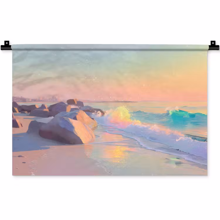 Wandkleed - Zomerlicht - Strand - Fonkelende accenten — 1