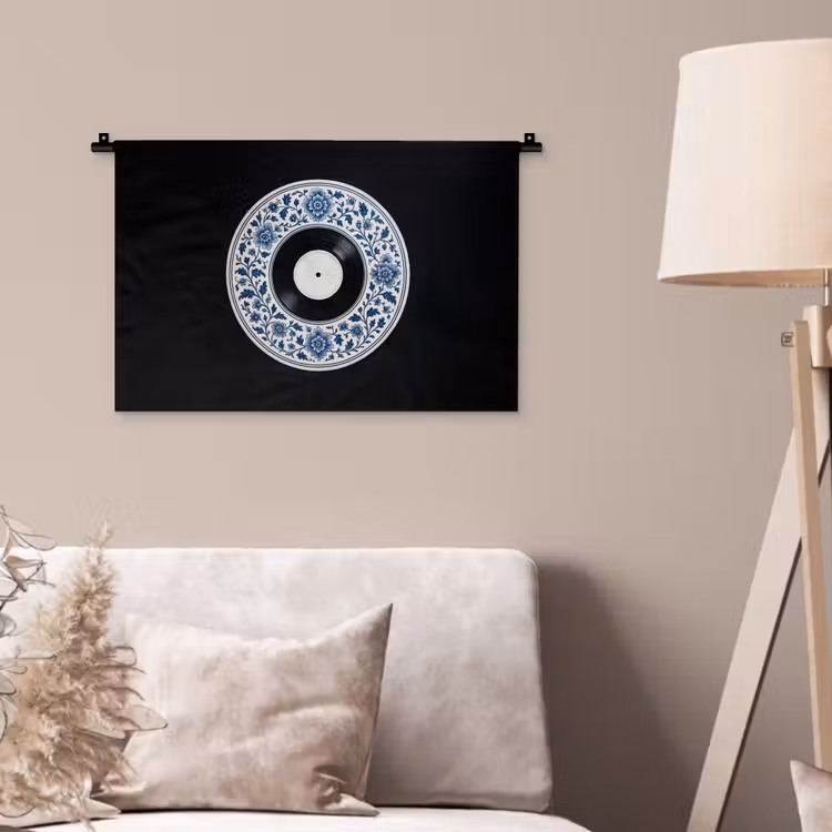 Wandkleed - Vinyl - LP - Delfts Blauw - Muziek — 2