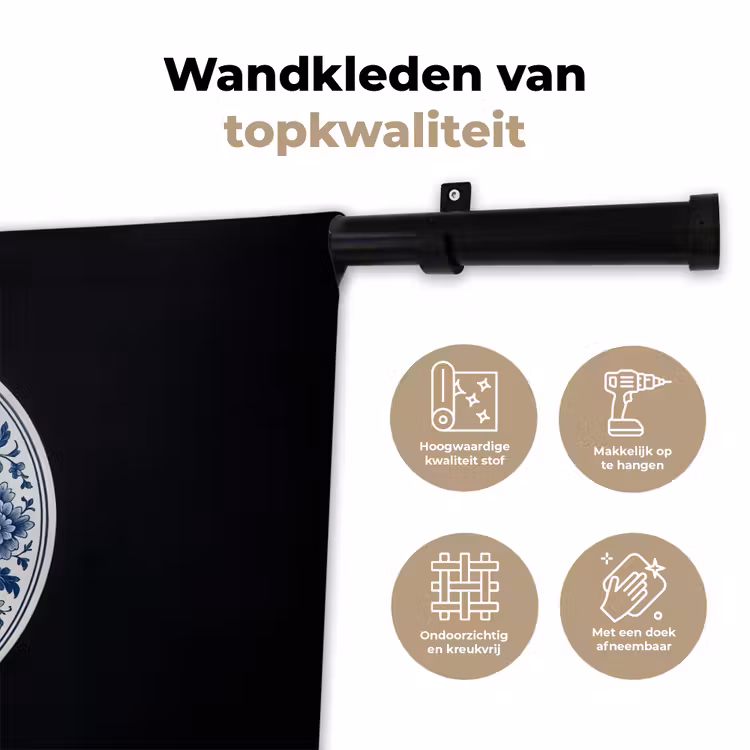 Wandkleed - Vinyl - LP - Delfts Blauw - Muziek — 3