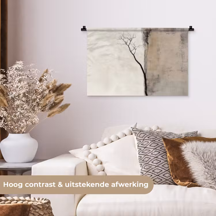 Wandkleed - Wabi sabi - Plant - Beige — 4